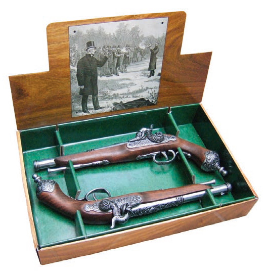 Dueling pistol set percussion pistol