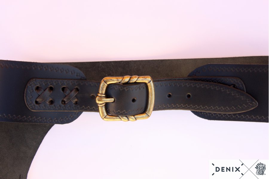 Leather rifle belt "Mare's Leg" incl. 15 bullets, belt for Winchester No. 88491