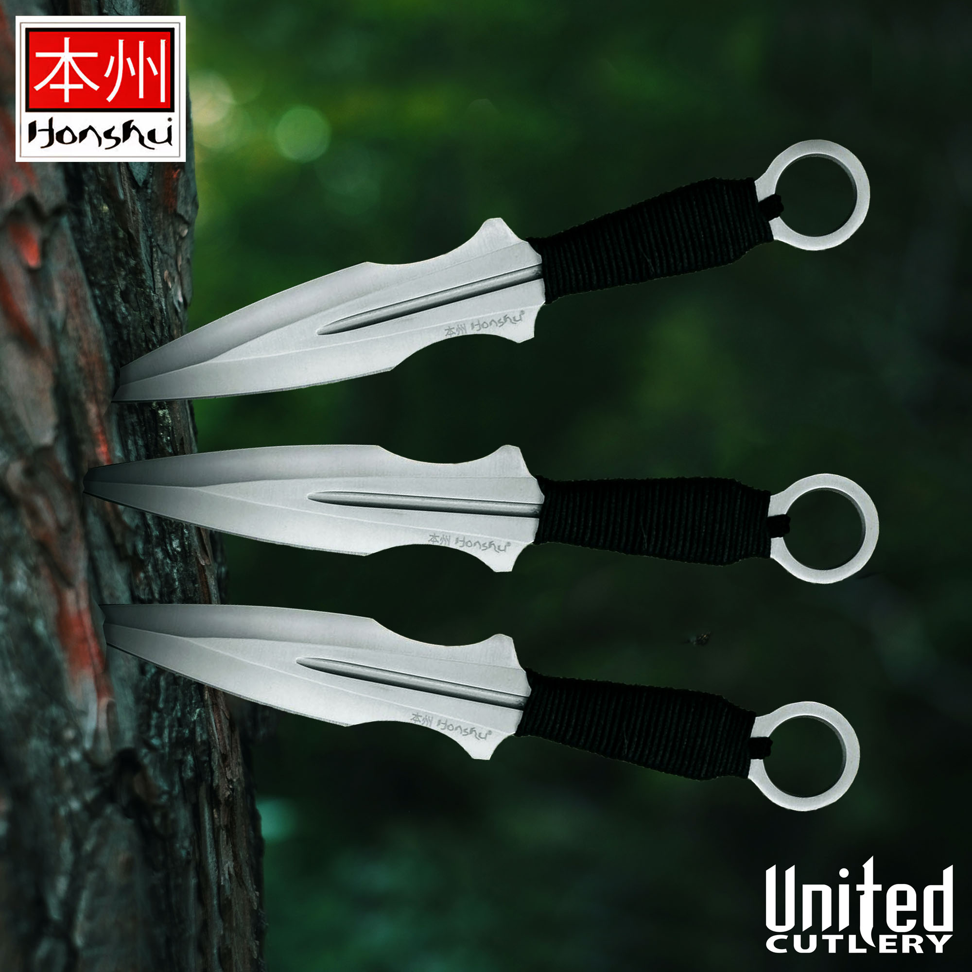 Honshu Kunai Wurfmesser Set mit Scheide