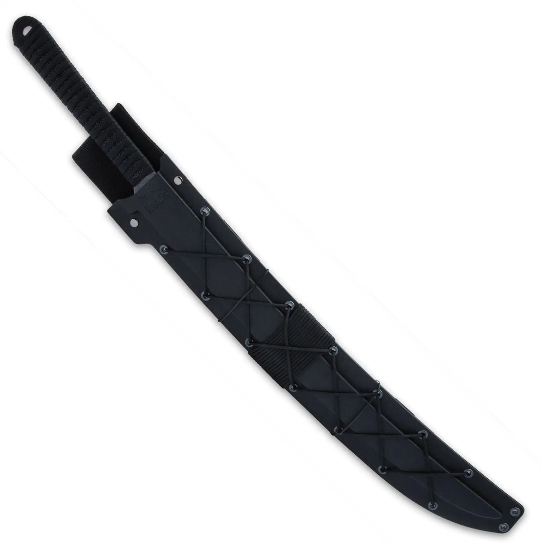 Black Ronin Black Combat Wakizashi Sword And Sheath