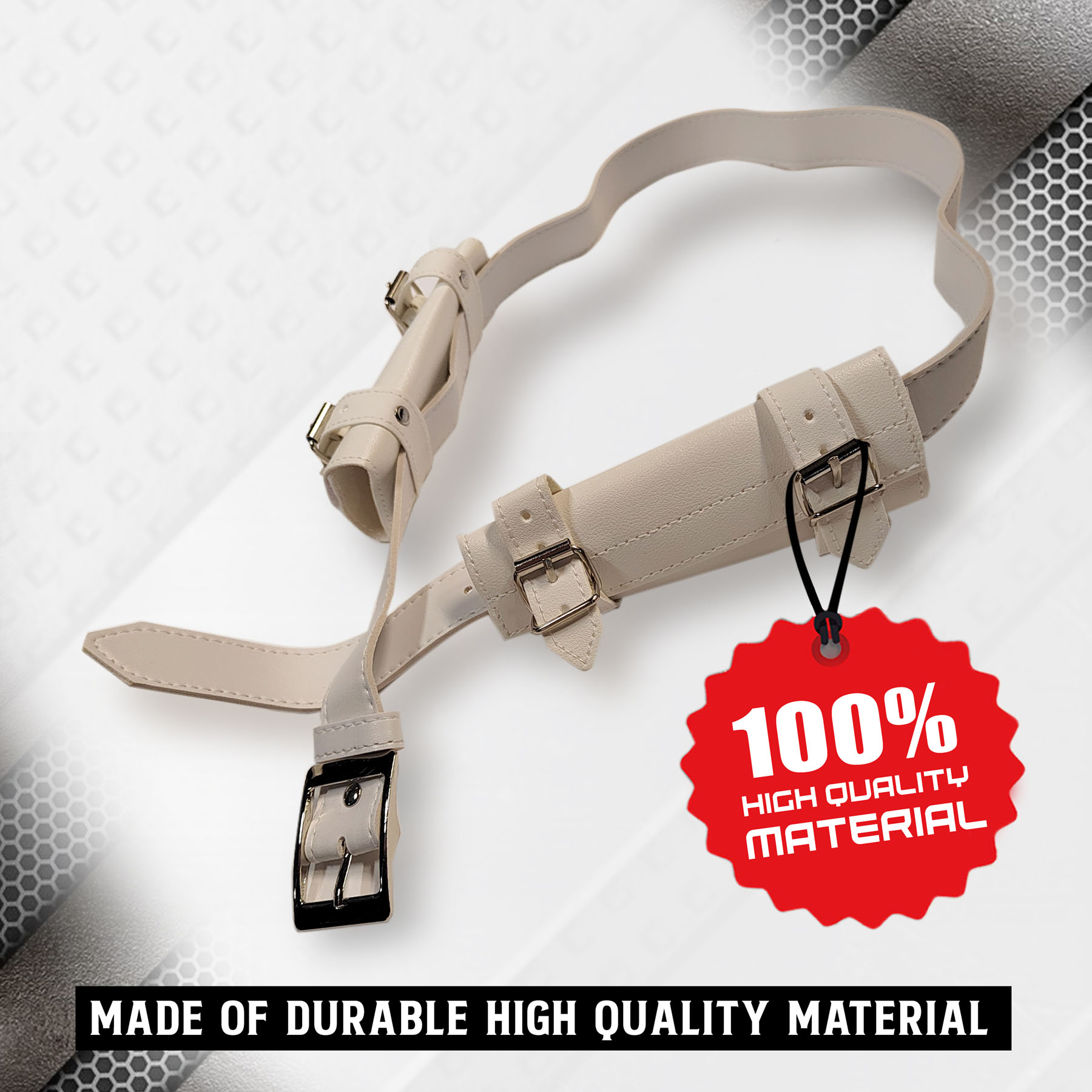 Belt sword holder for 2 swords left and right, white