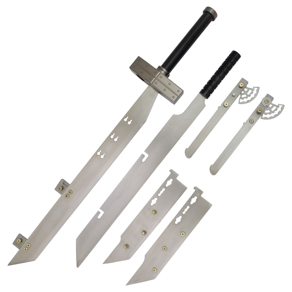 Final Fantasy: Multiblade Buster Panzer Schwert – 110 cm zerlegbare Stahl-Replika (6-in-1)