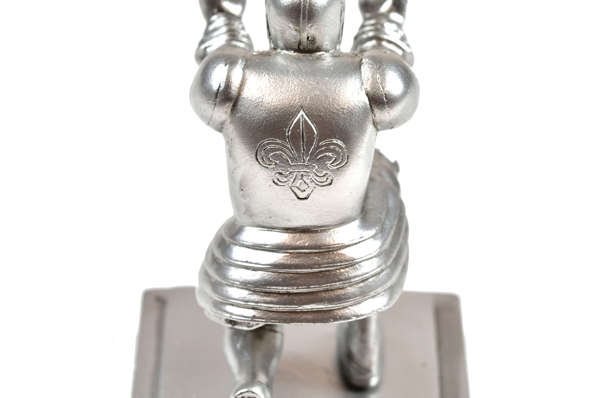 Knight figurine - holder for letter opener, kneeling medieval knight