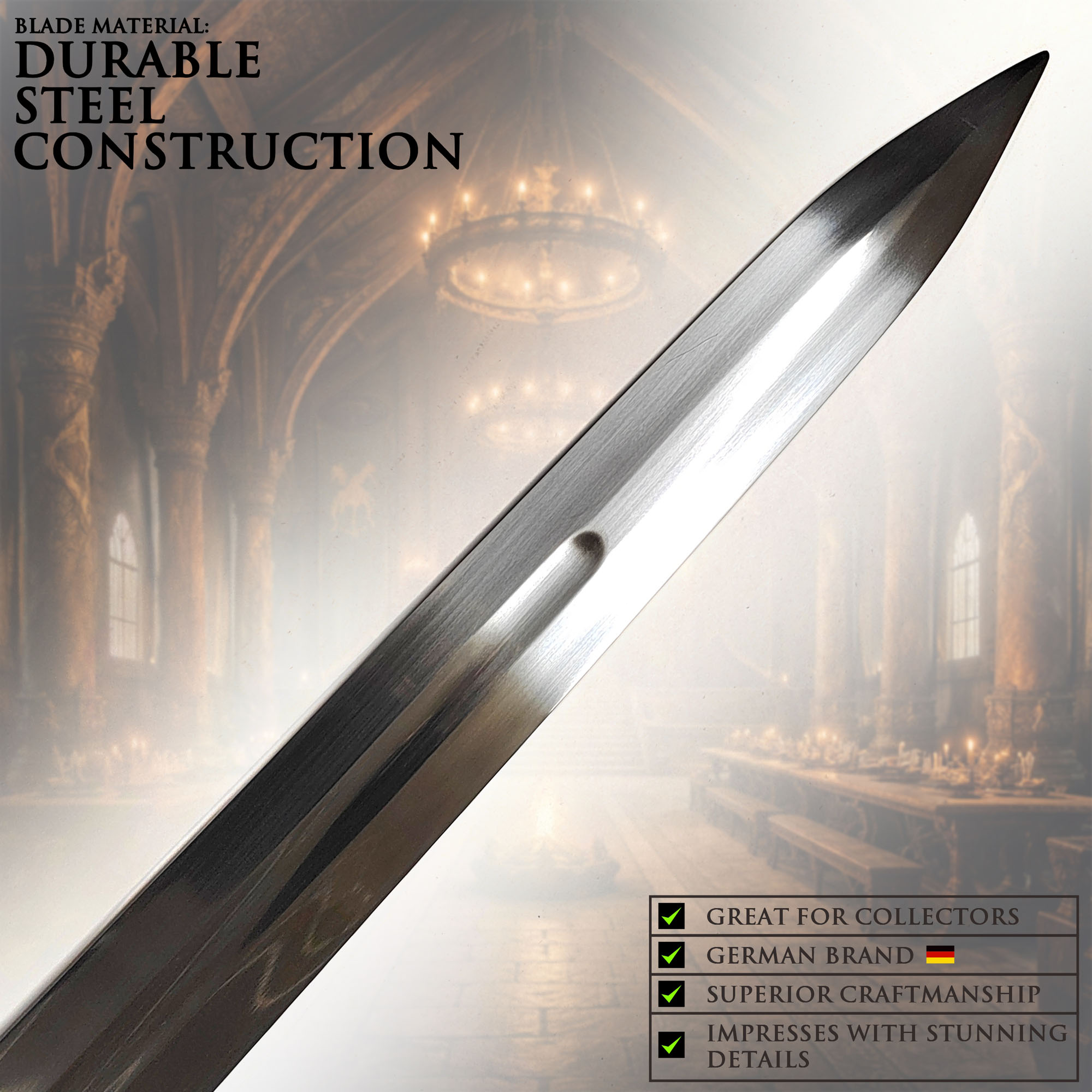 Théodreds Schwert mit Wandhalter