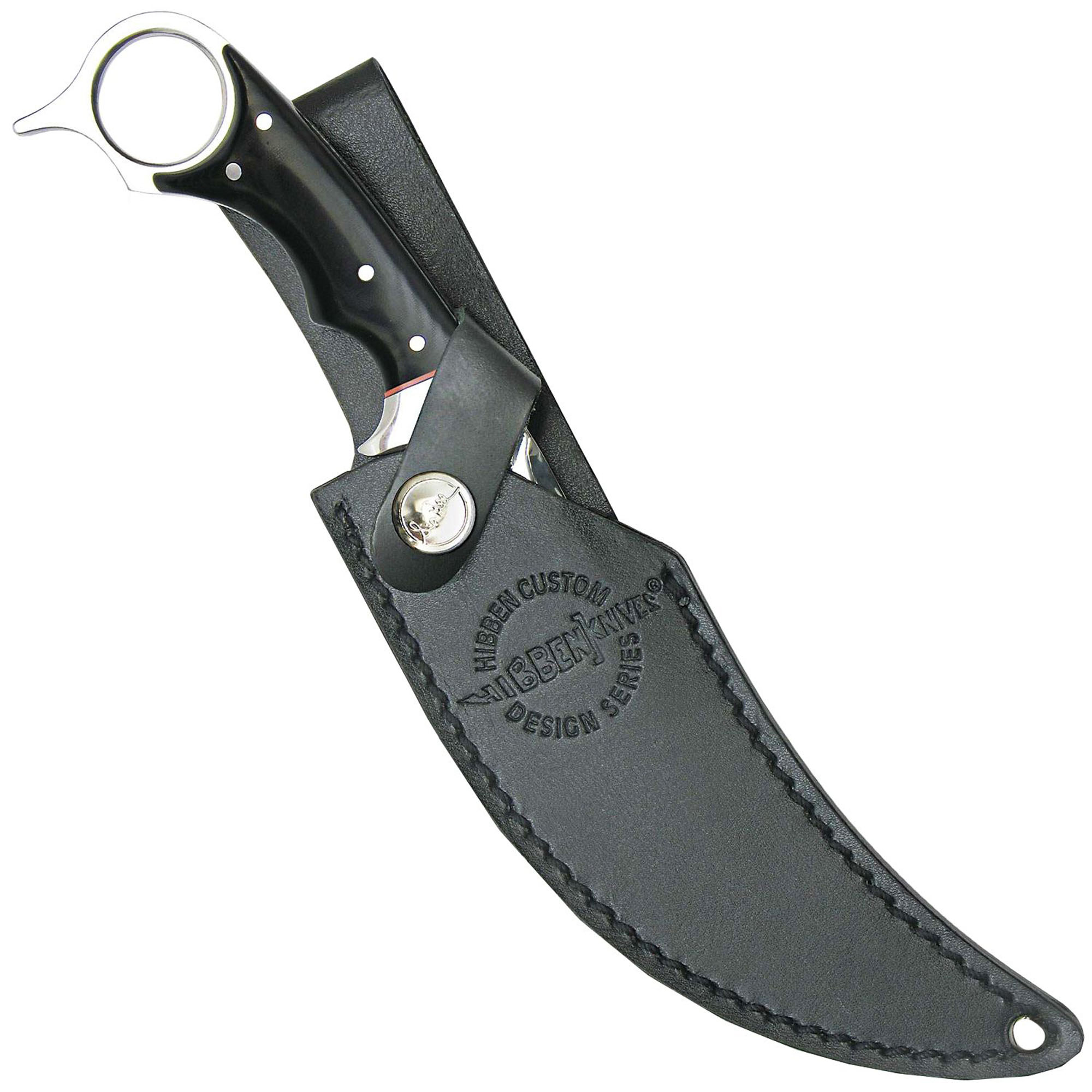 Hibben Schwarzes Micarta Karambit mit Scheide