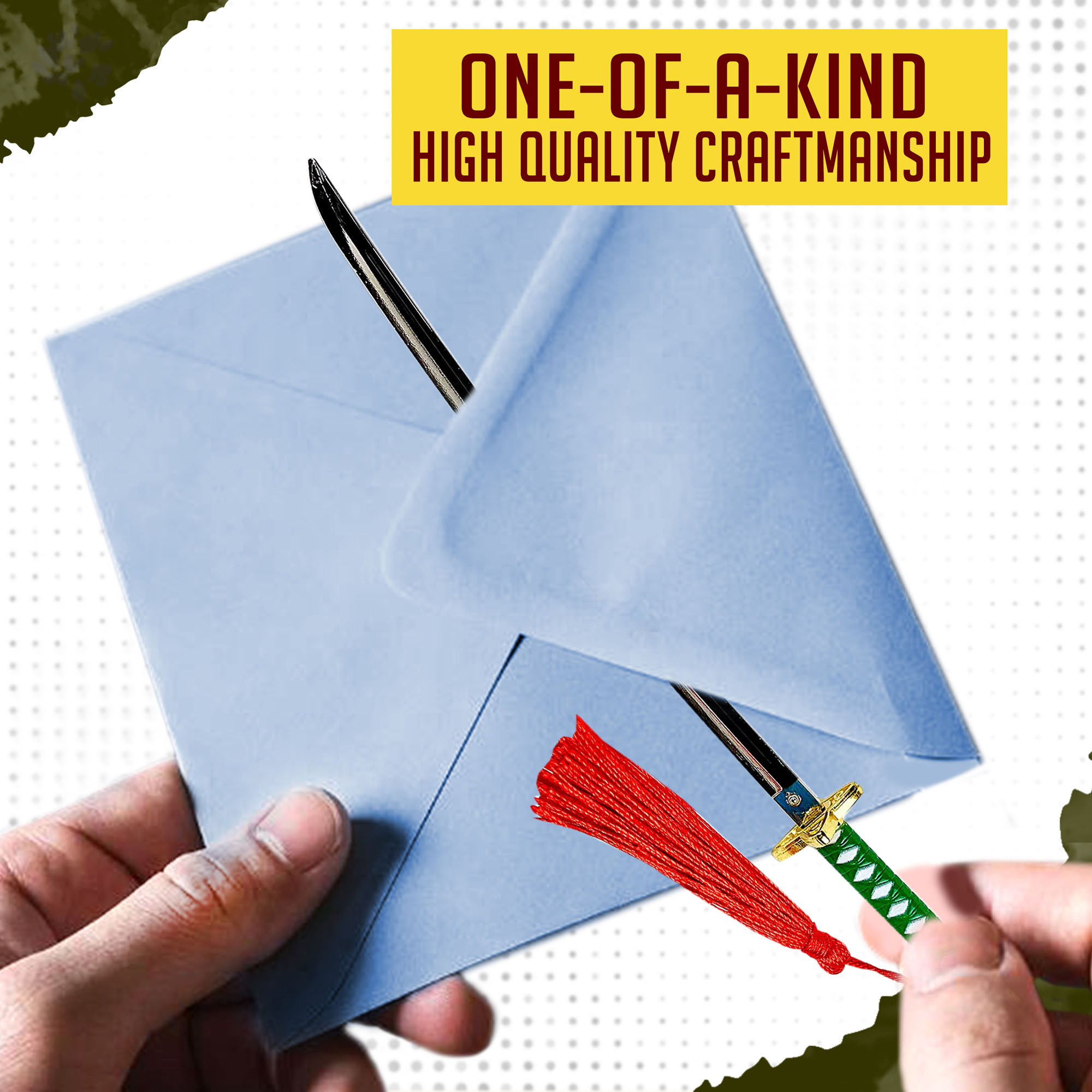 One Piece – Captain Tashigi Shigure Samurai Katana Sword Letter Opener with Sheath and Stand