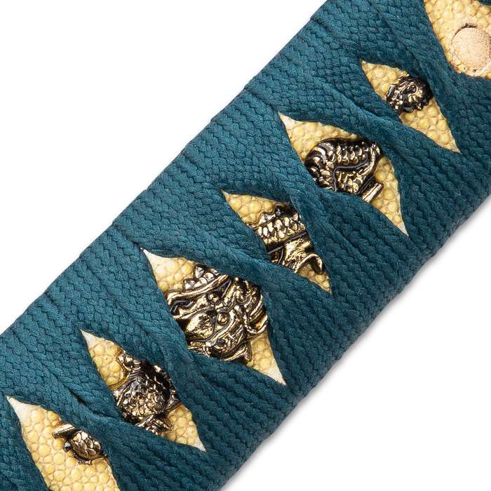 Shikoto Hammer-Forged Longquan Master Teal Katana