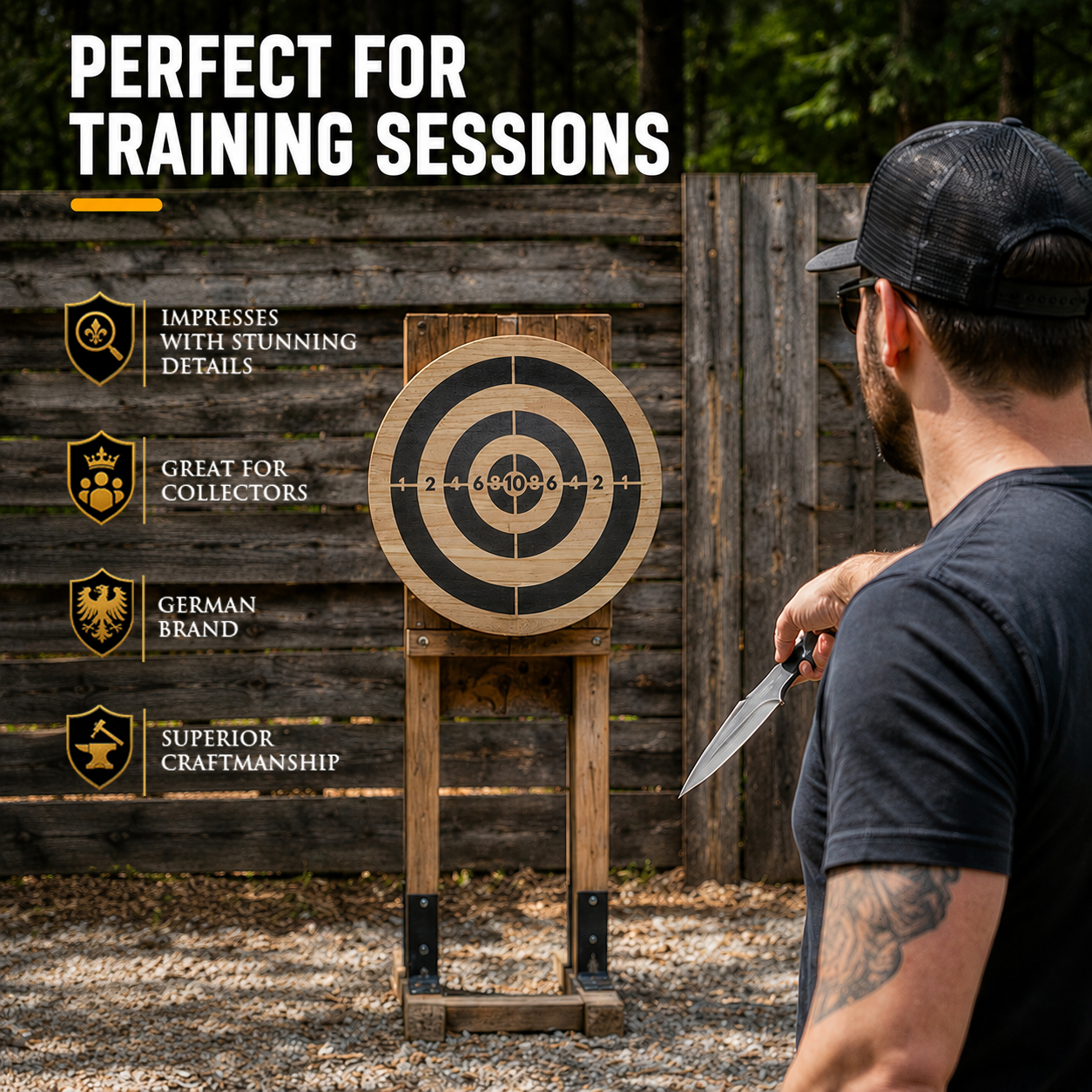 Wooden Throwing Knife Target