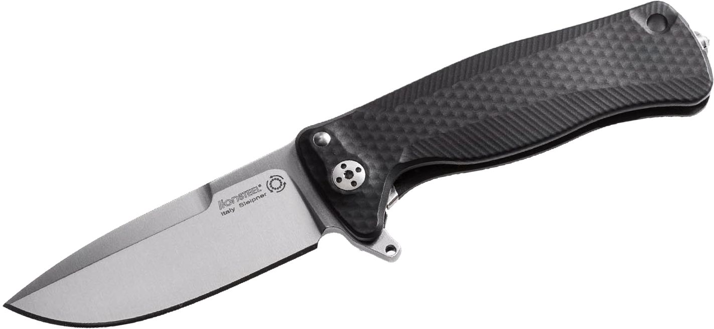 SR-22A BS Integral, Sleipner Drop Point Blade, Black Aluminum Handle