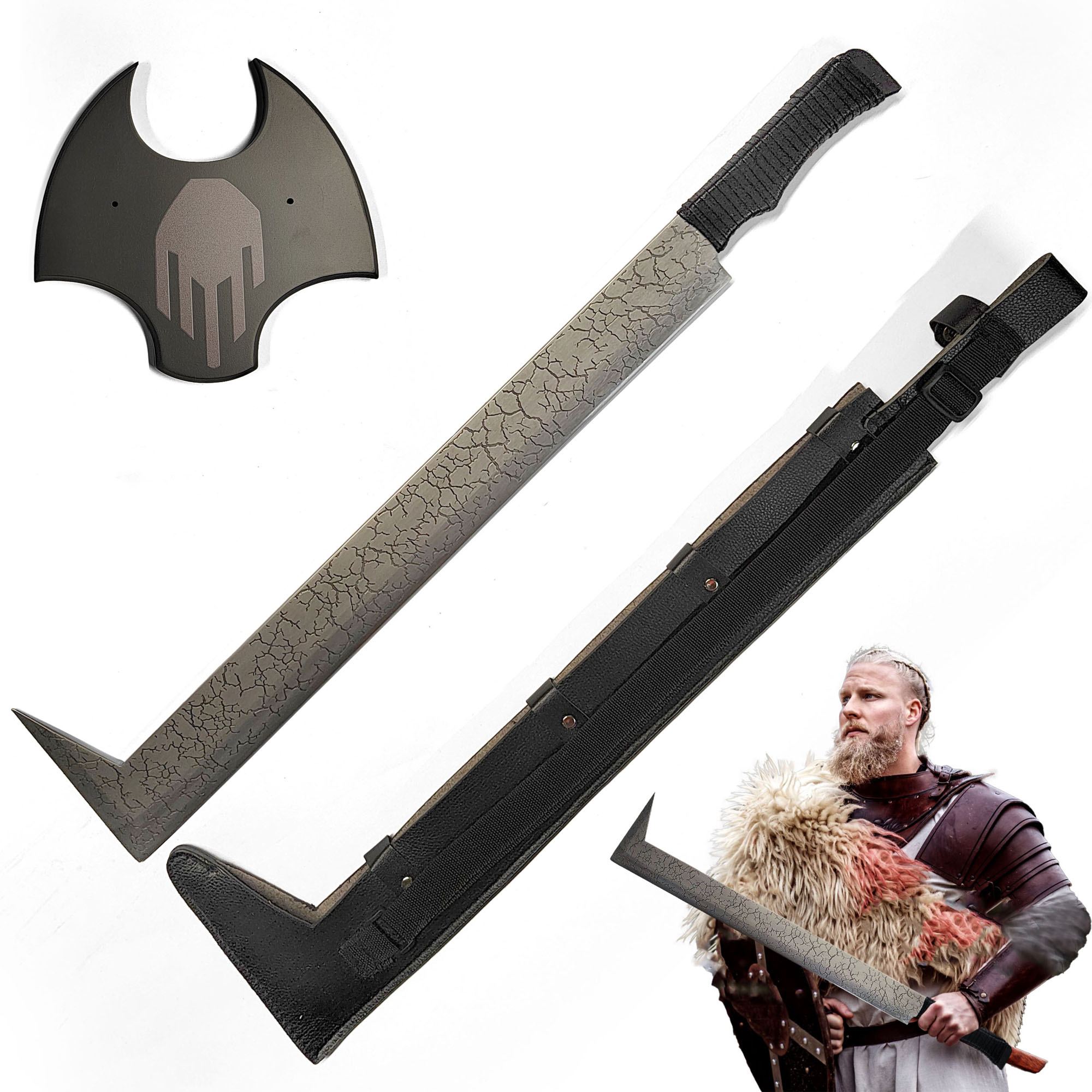 Der Herr der Ringe – Uruk-hai-Schwert mit Scheide und Wandtafel