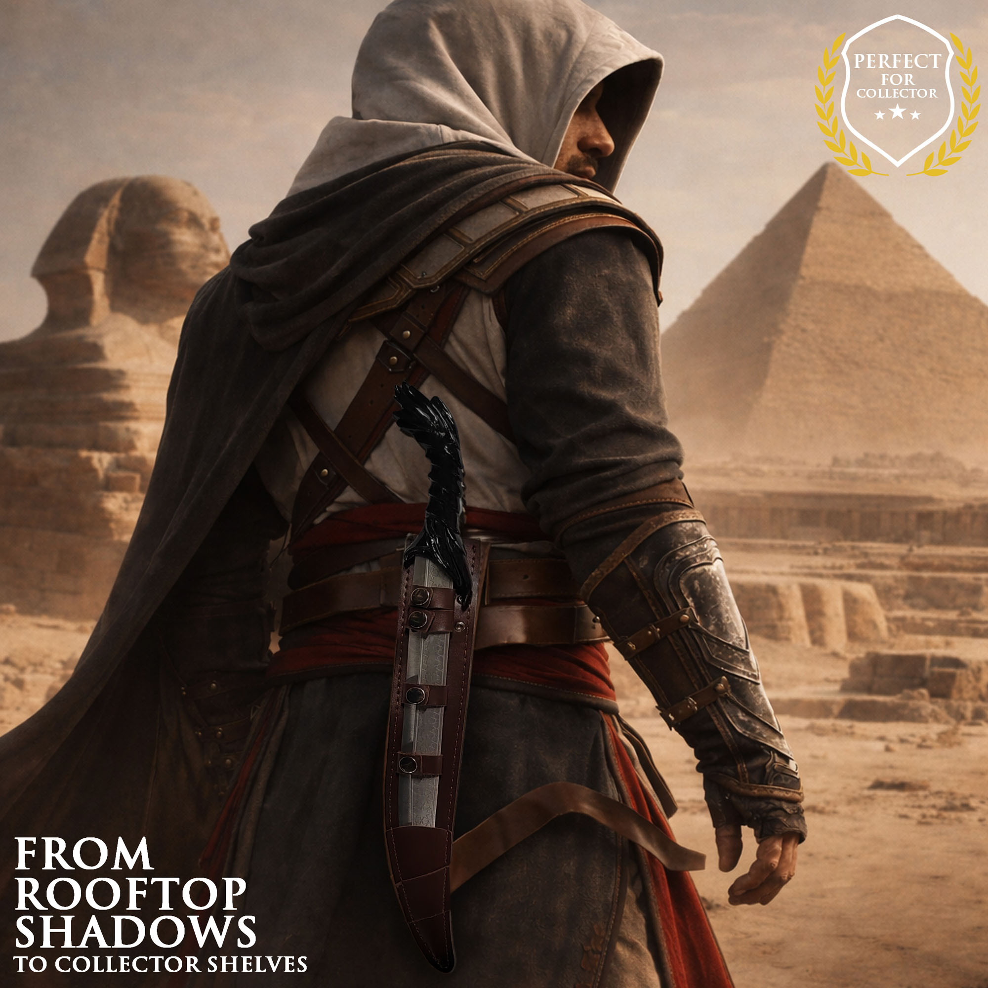 Assassin's Creed Kurzschwert – Agiler Dolch mit tragbarer Gürtelscheide