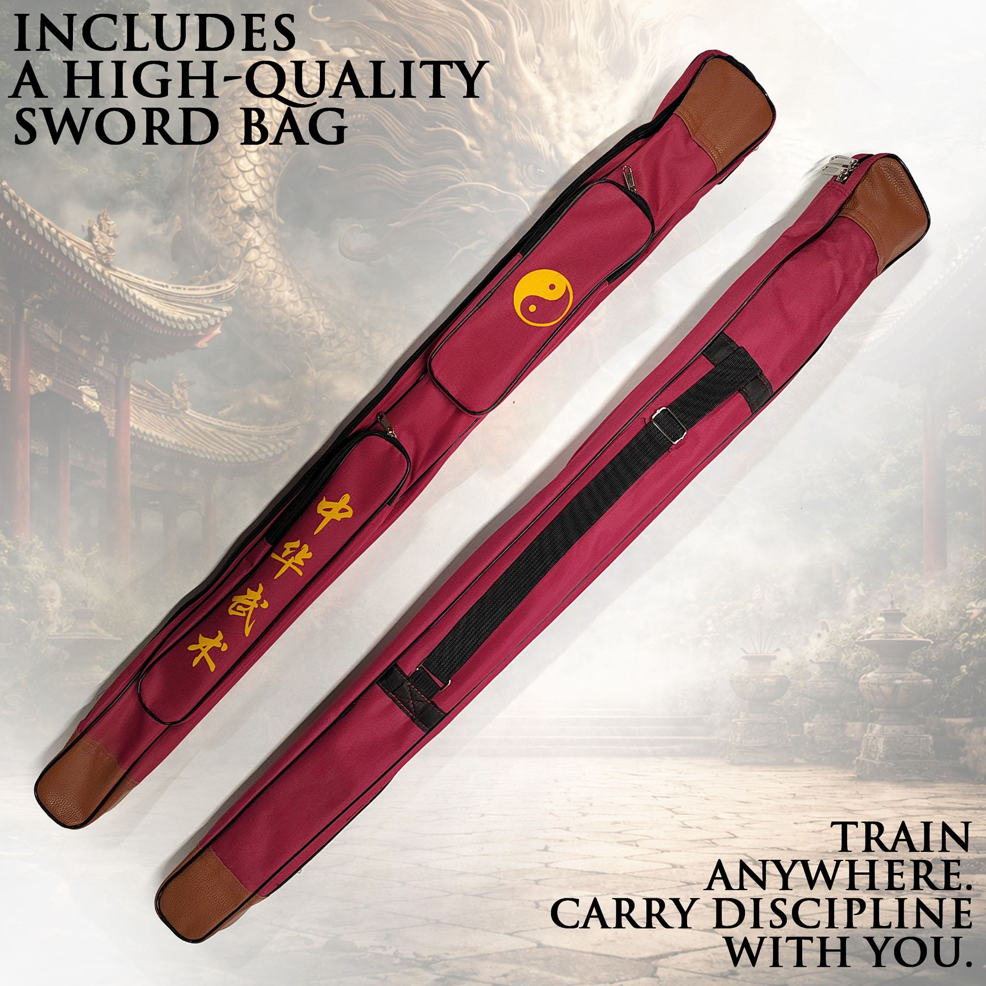 Tai Chi sword with flexible blade – 71 cm blade length including bag