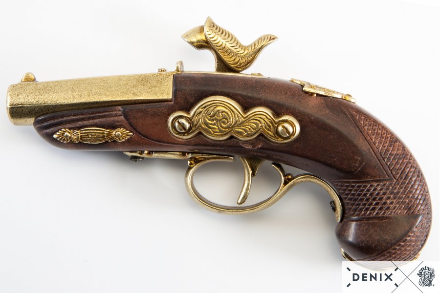 Deringer Pistole, messingfarben, Kunststoff, Philadelphia, USA 1862 