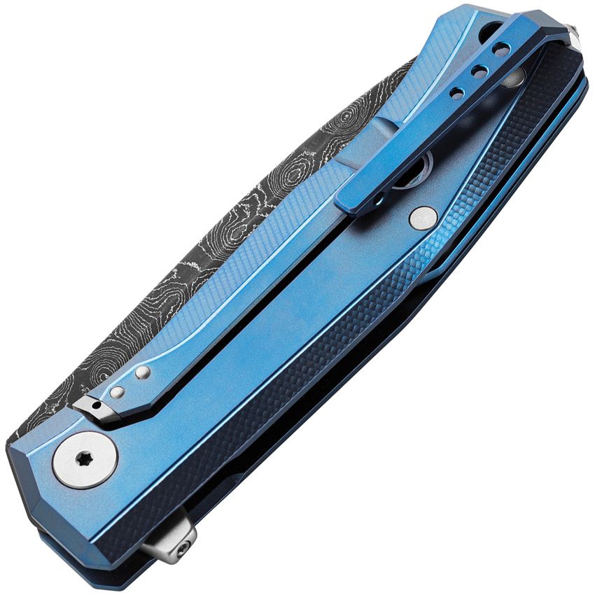 Myto, Damast-Klinge, Blauer Griff