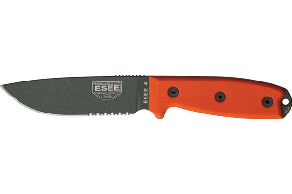 Esee Model 4 Part Serrated with Kydex sheath, MOLLE