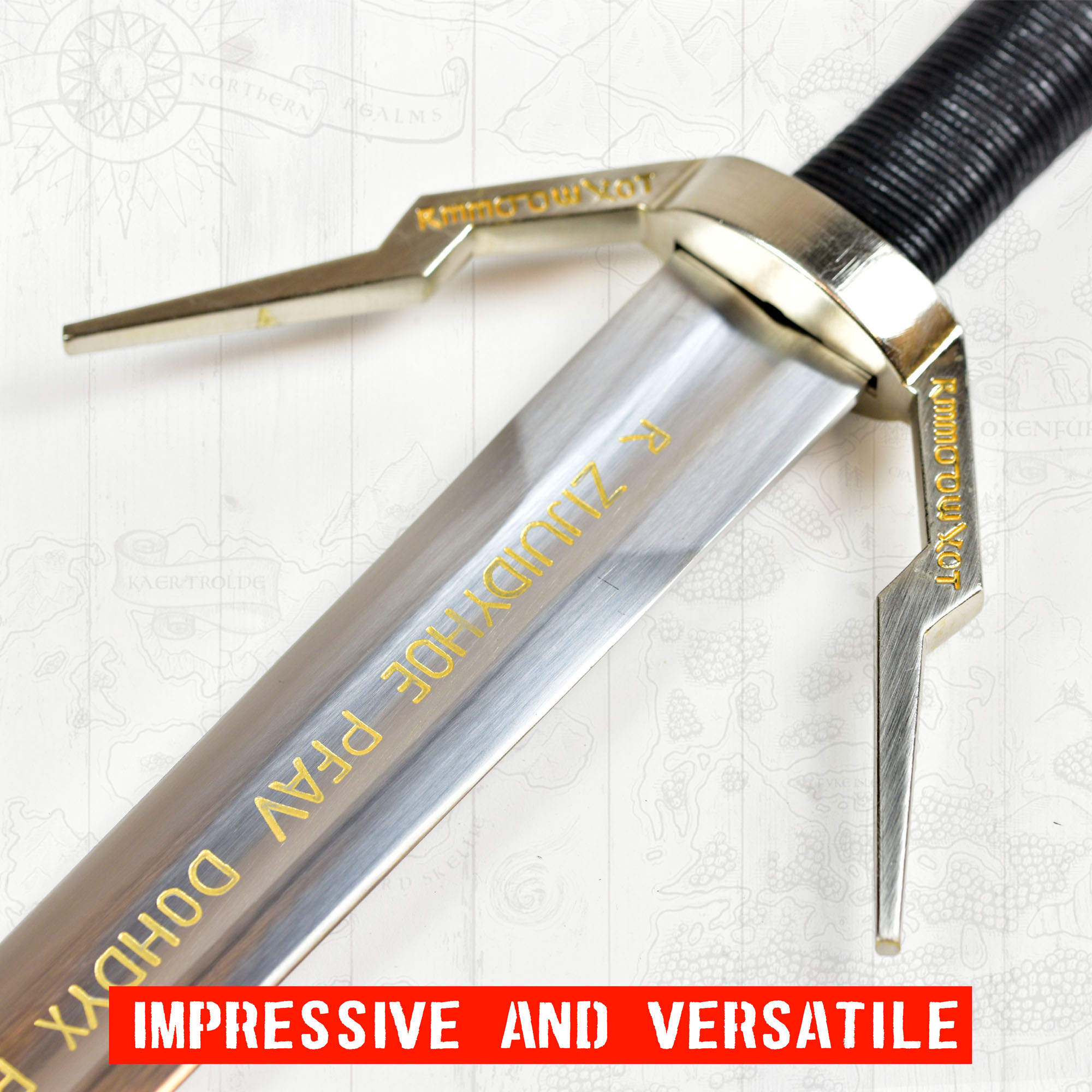 Witcher - silver sword with scabbard - type I + Wall Plaque