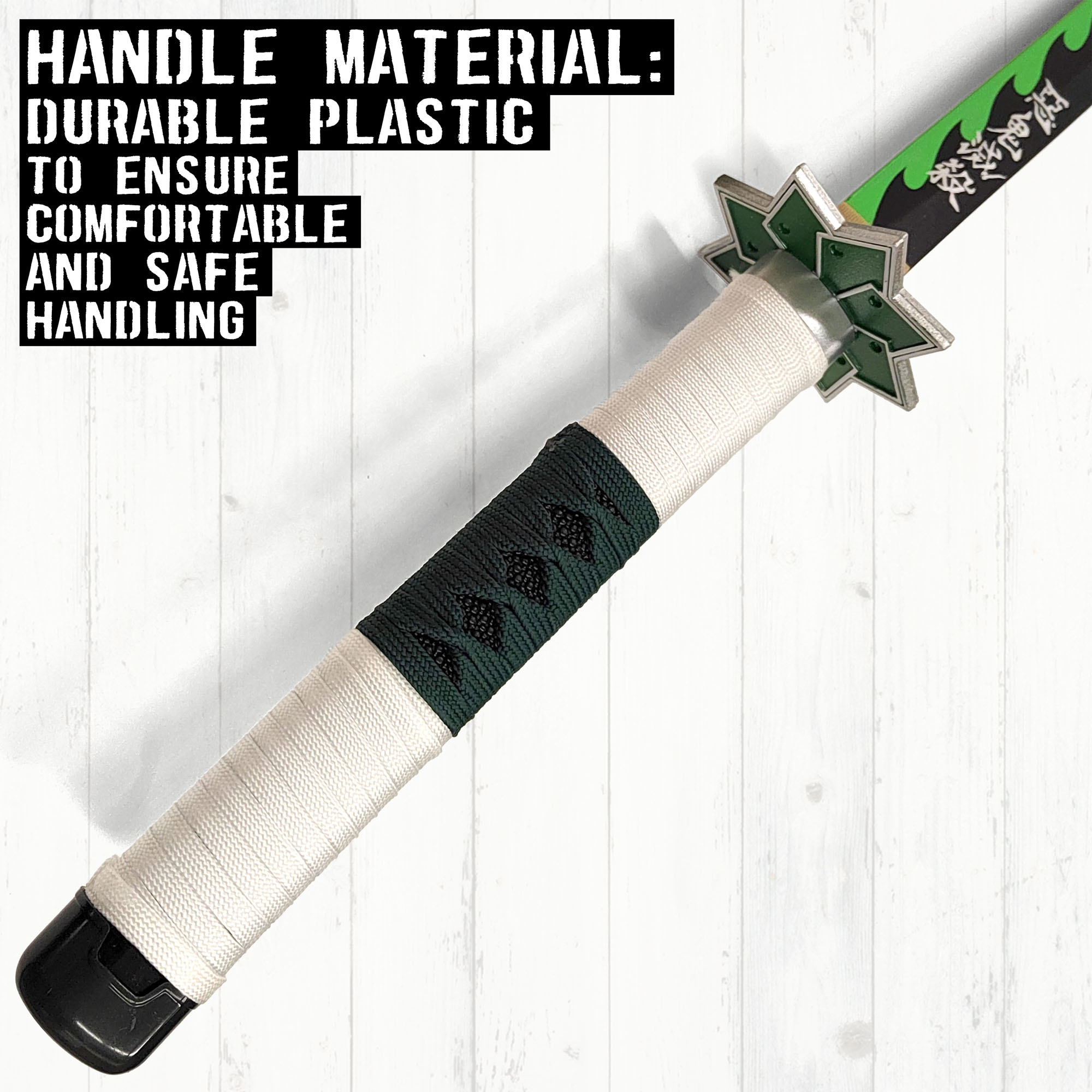 Demon Slayer - Sanemi Shinazugawa wooden sword with scabbard