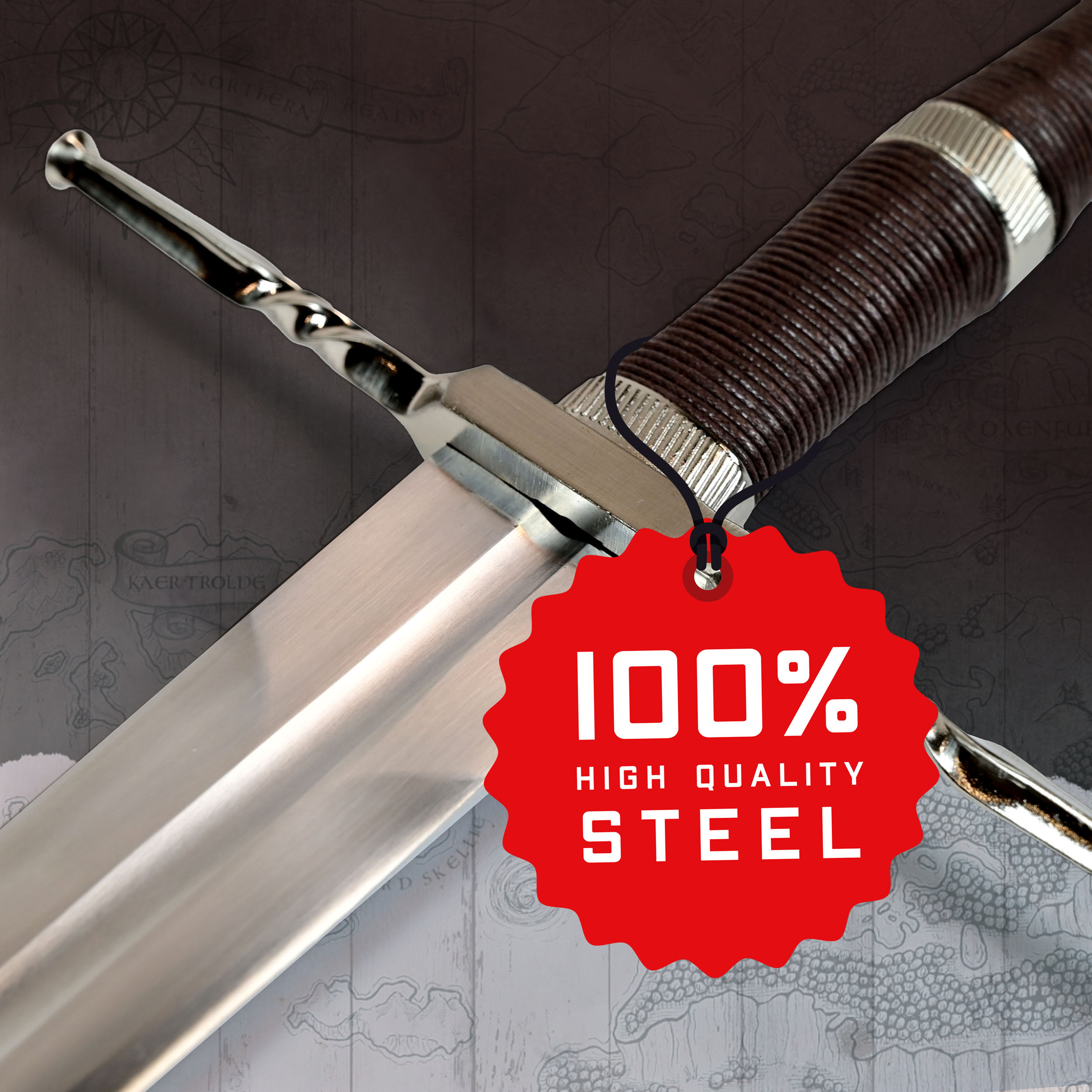 Witcher - Stahl Schwert mit Scheide Witcher - Stahl Schwert mit Scheide