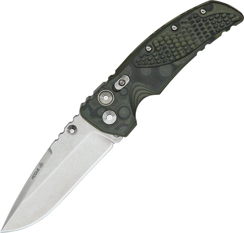 EX01 Tactical Drop Point Blade, G-Mascus Green G-10 Handles