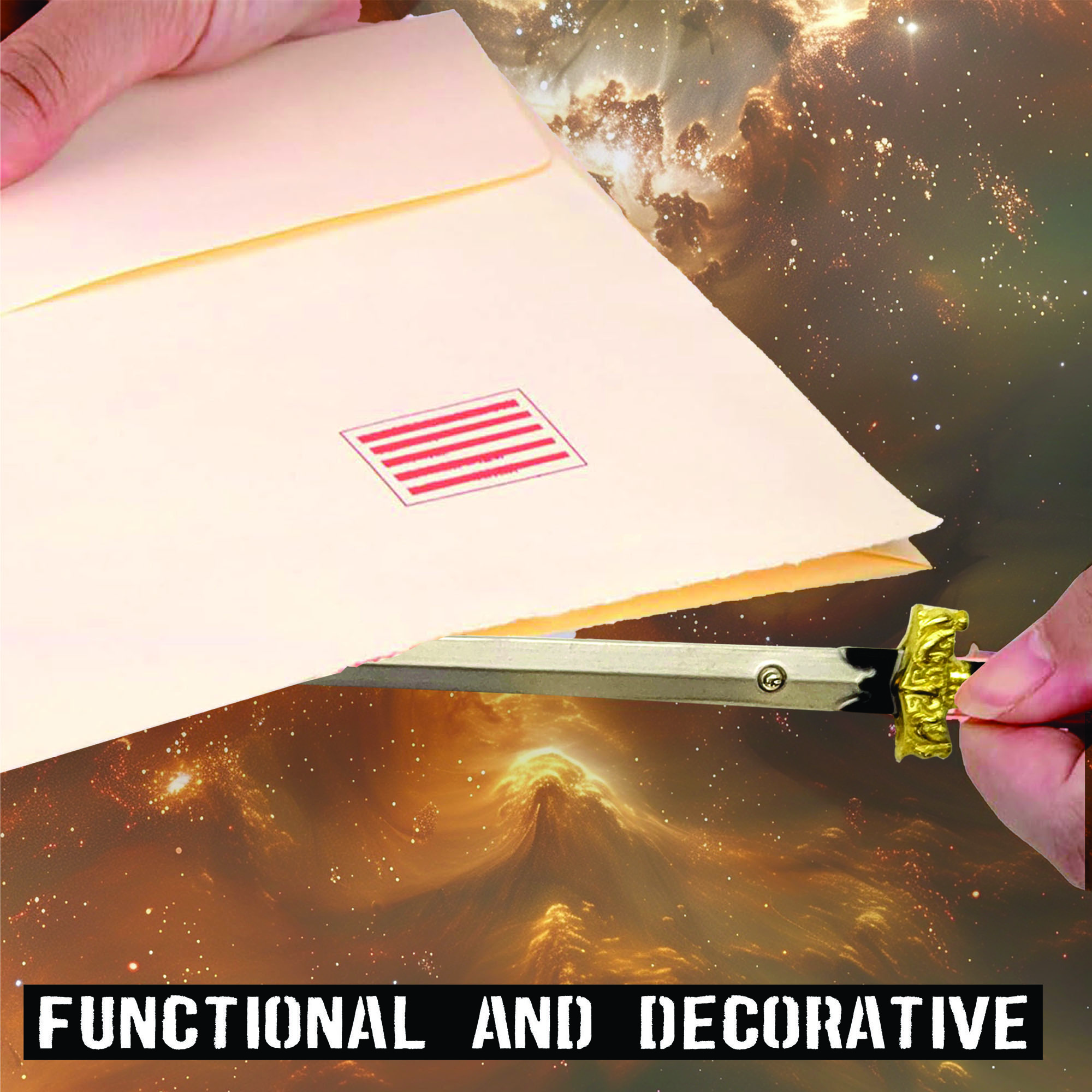 Schwert von Goujian – Jian Schwert, Brieföffner mit Scheide und Ständer