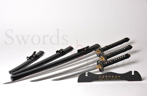 3-piece "Der letzte Samurai" Sword Set handforged