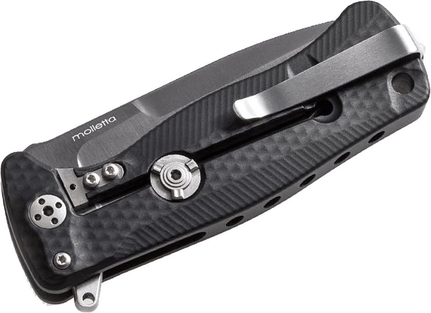 SR-22A BB Integral, schwarze Sleipner Drop Point-Klinge, schwarzer Aluminiumgriff