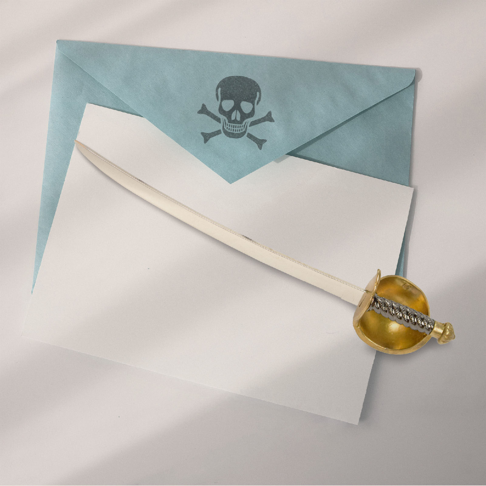 Brieföffner „Piratensäbel“ Messinggriff Brieföffner „Piratensäbel“ Messinggriff