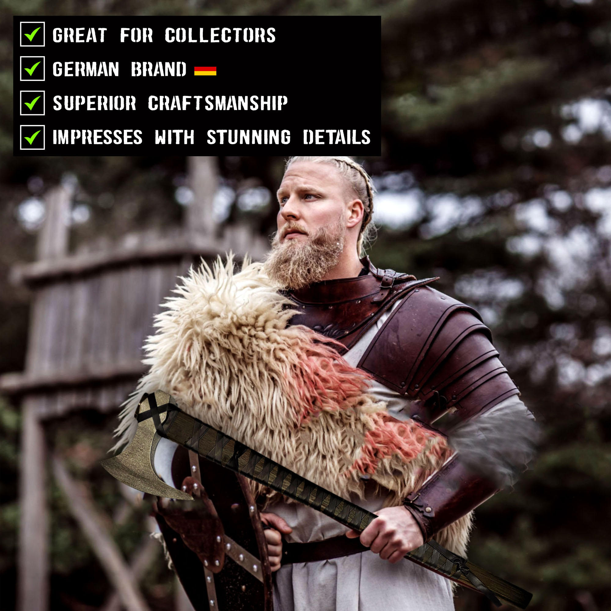 Vikings - Ragnar's Axt mit Wandtafel