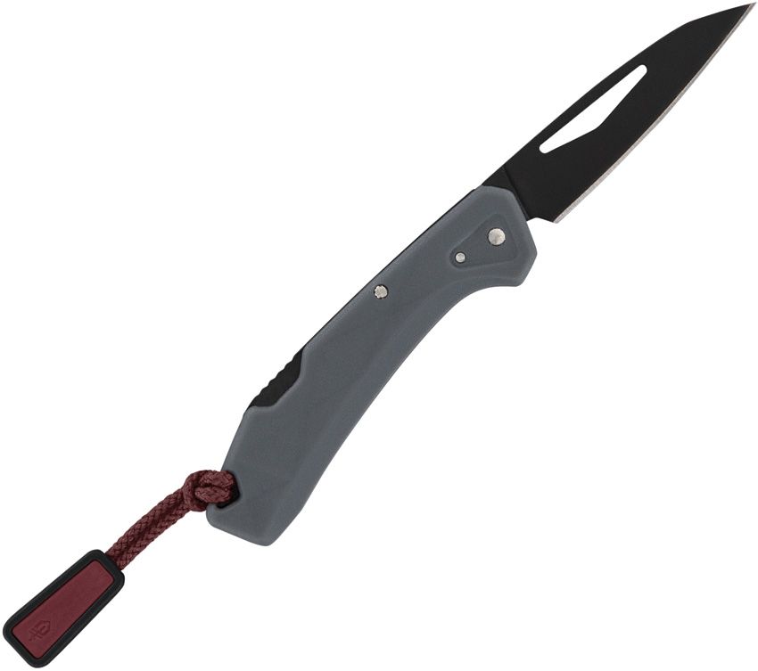 LST Mini, Black Wharncliffe Blade, Gray GFN Handle
