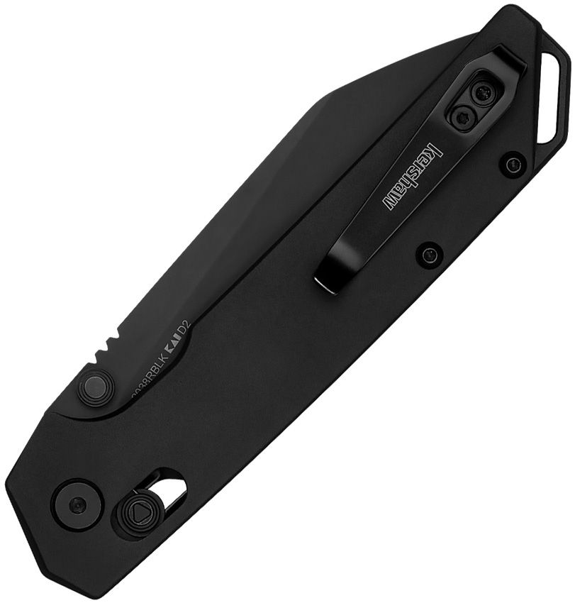 Iridium, D2 schwarze Tanto-Klinge, schwarzer Aluminiumgriff