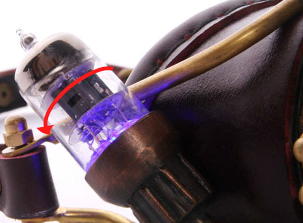 Monokel mit LED braun