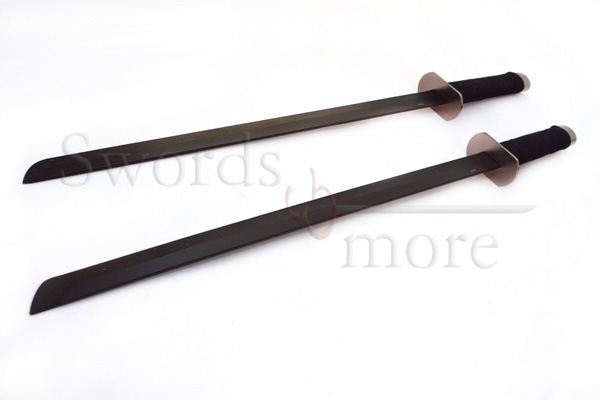 Black Ninja Sword Set With Back Scabbard