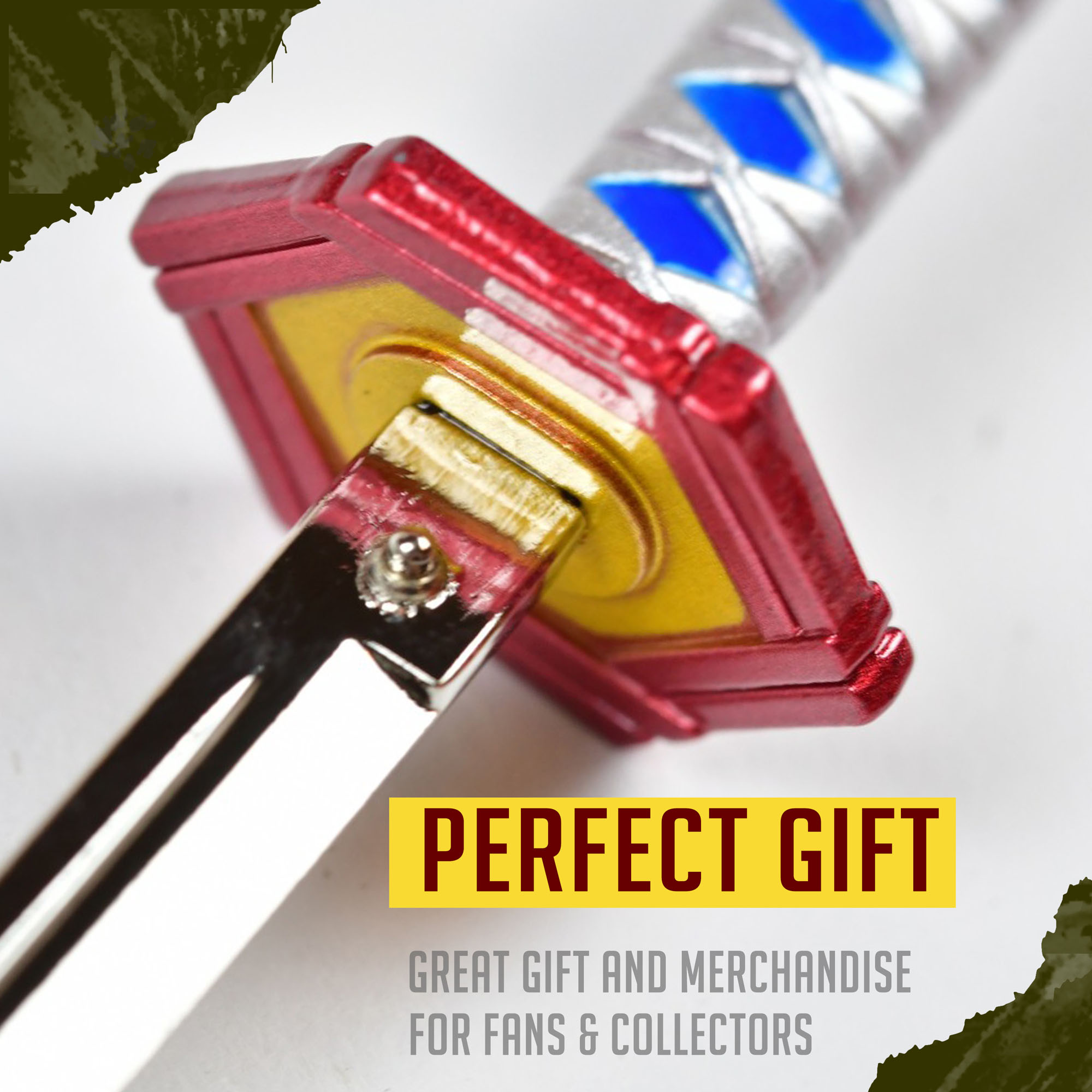 Demon Slayer – Tamioka Giyu Katana Brieföffner Schwert mit Scheide und Ständer