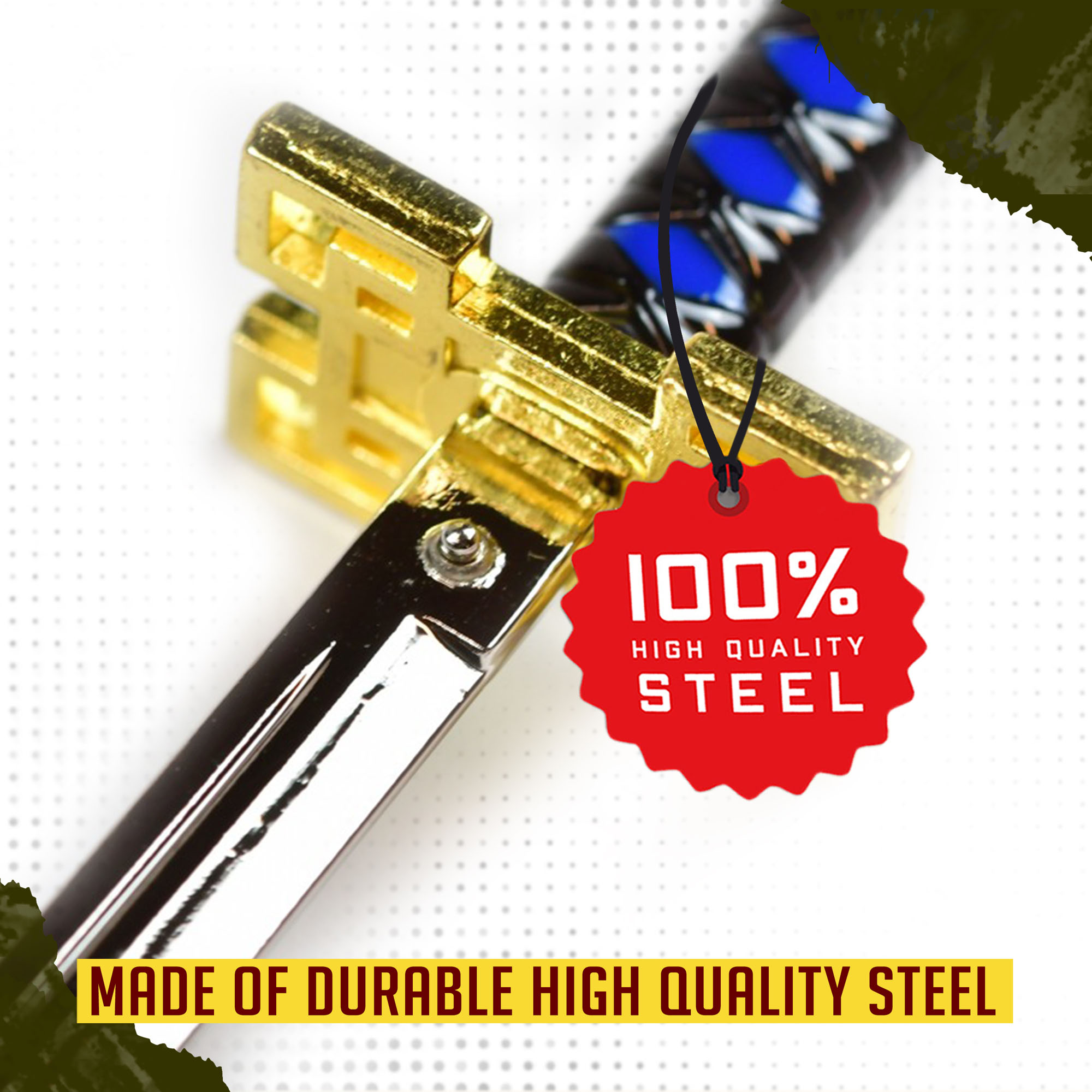 Demon Slayer – Muichiro Tokito Katana Brieföffner Schwert mit Scheide und Ständer