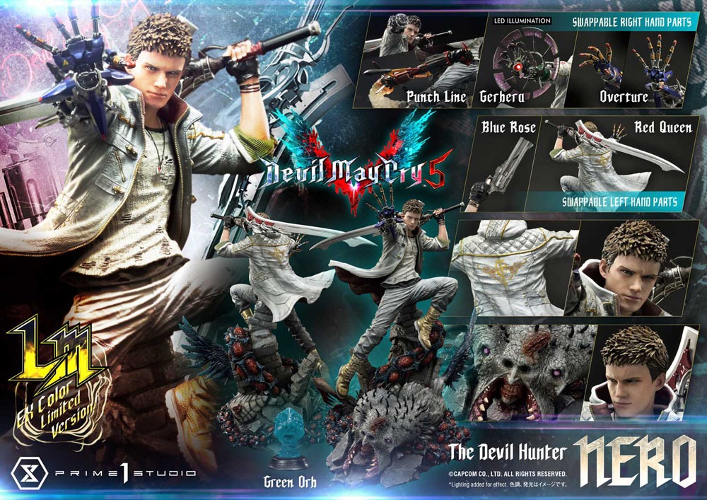 Devil May Cry 5 Statue 1/4 Nero Ex Color Limited Version 77 cm