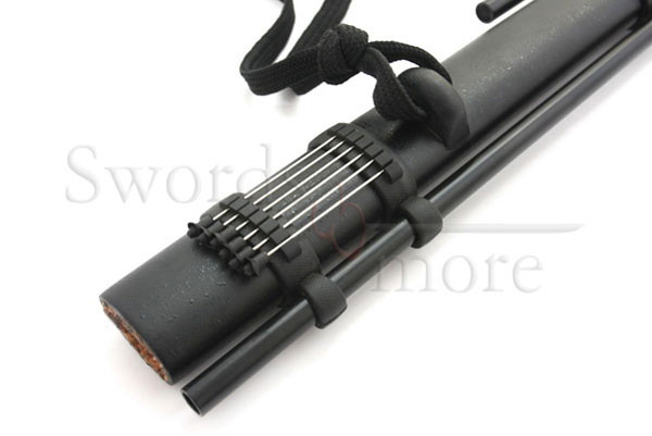 Schwarzes Ninjato - Handgeschmiedet mit Blasrohr