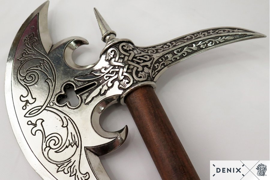 Deutsche Mittelalteraxt silberfarben, 15.Jahrhundert