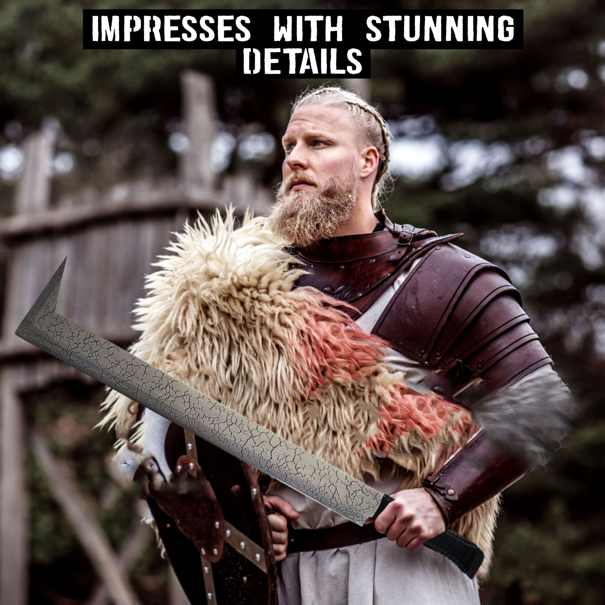 Der Herr der Ringe – Uruk-hai-Schwert mit Scheide und Wandtafel