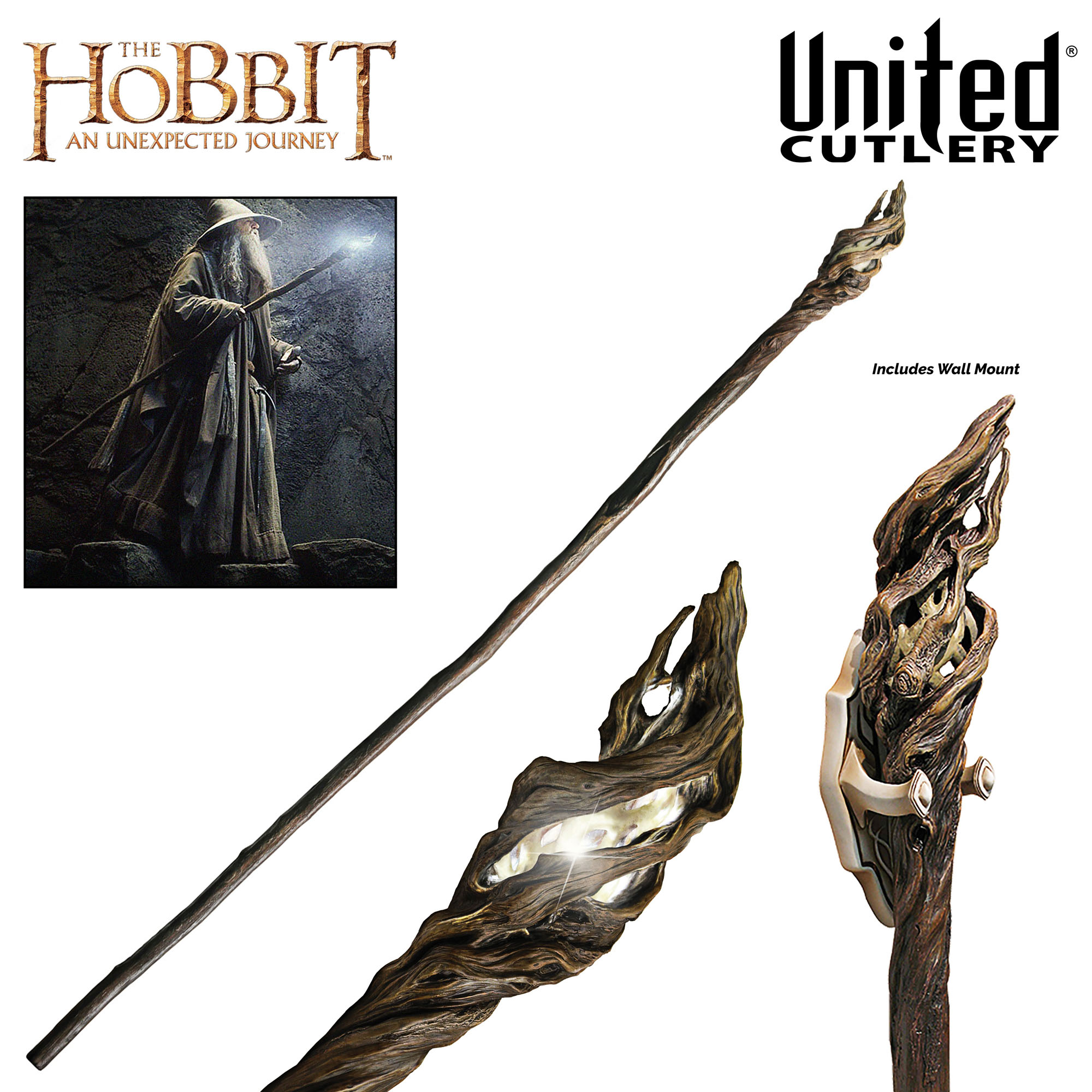 Illuminated Staff of the Wizard Gandalf