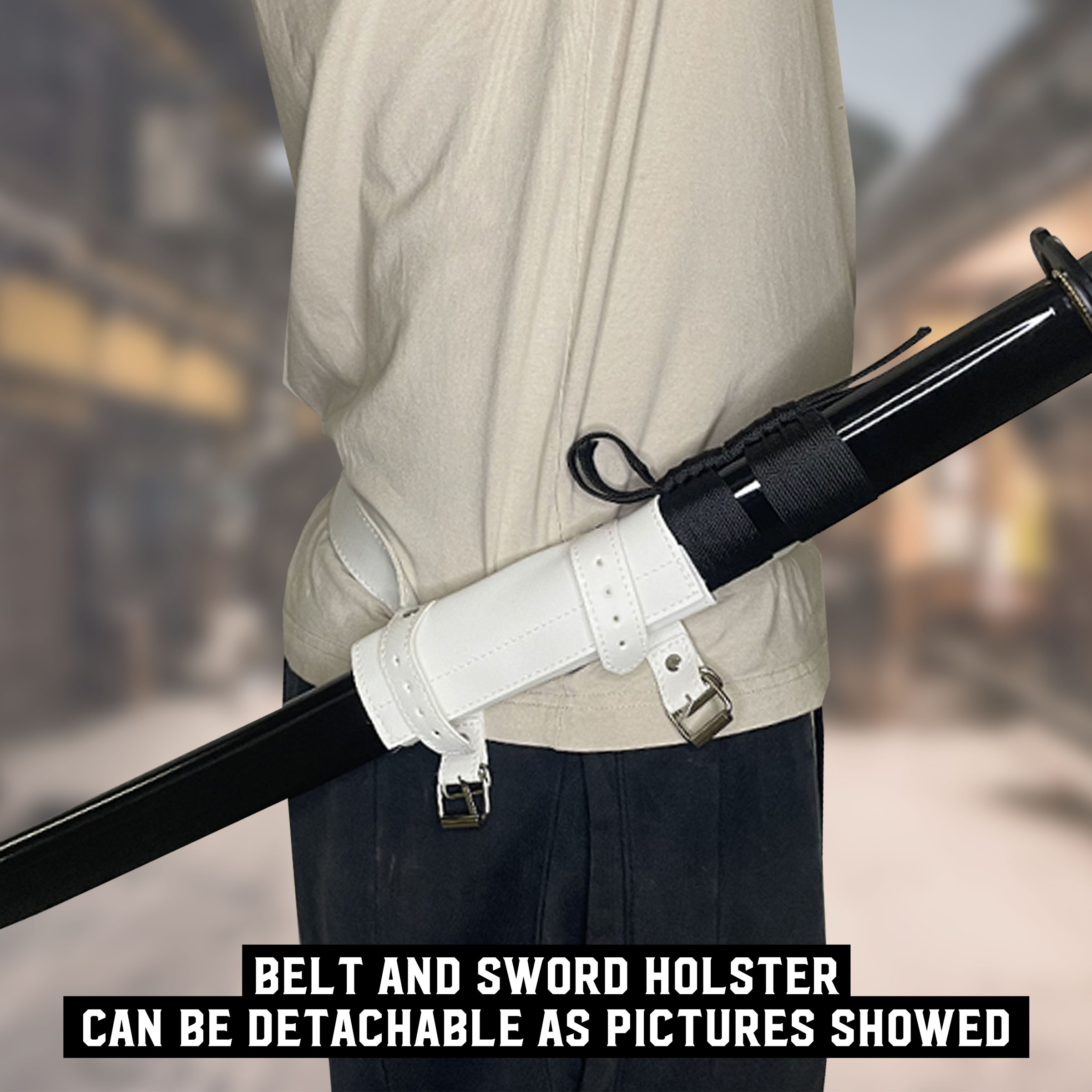 Katana Schwertgürtelhalter, weiß