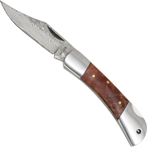 Damascus pocketknife in gift box