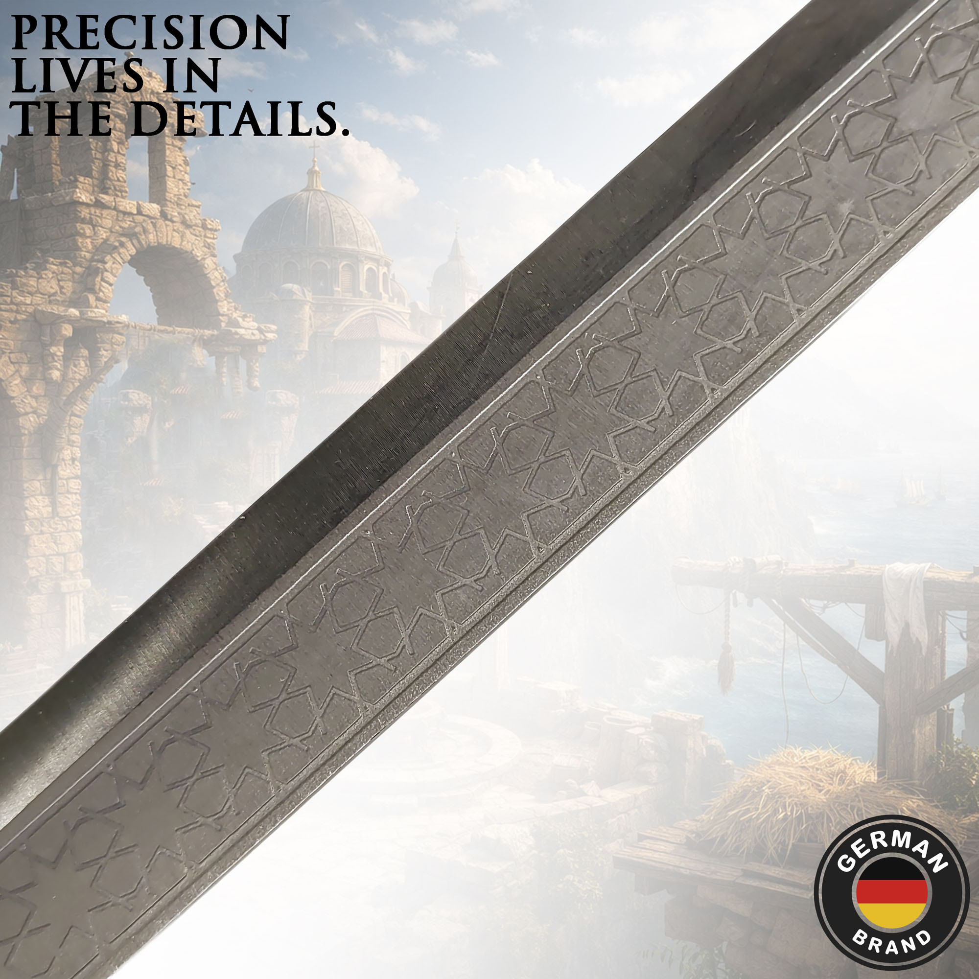 Assassin's Creed Kurzschwert – Agiler Dolch mit tragbarer Gürtelscheide