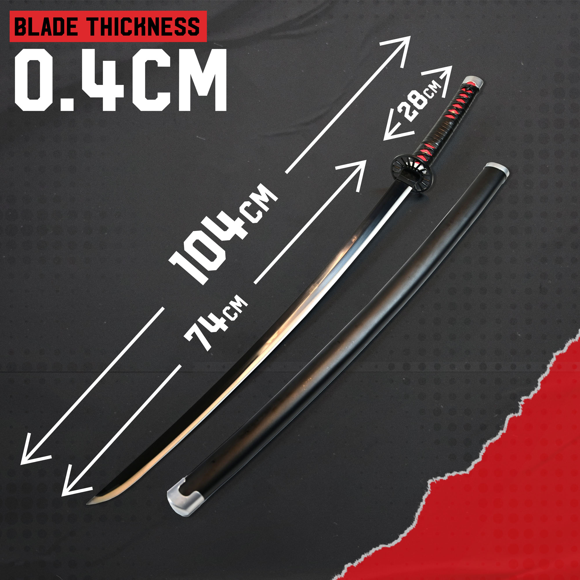 Demon Slayer: Kimetsu no Yaiba Kamado Tanjirou's Schwert, handgeschmiedet