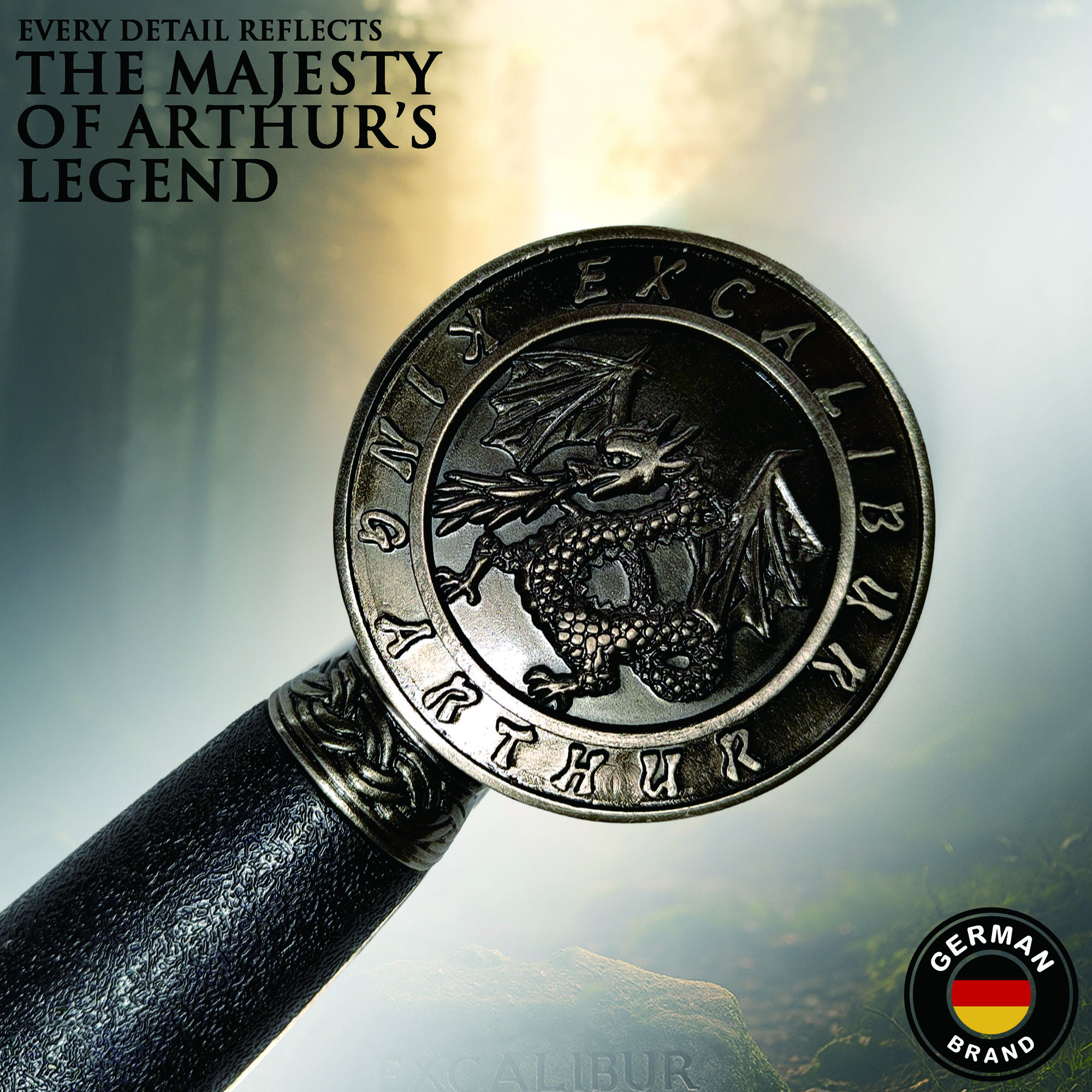 König Artus' legendäres Schwert "Excalibur" – Massive Replik