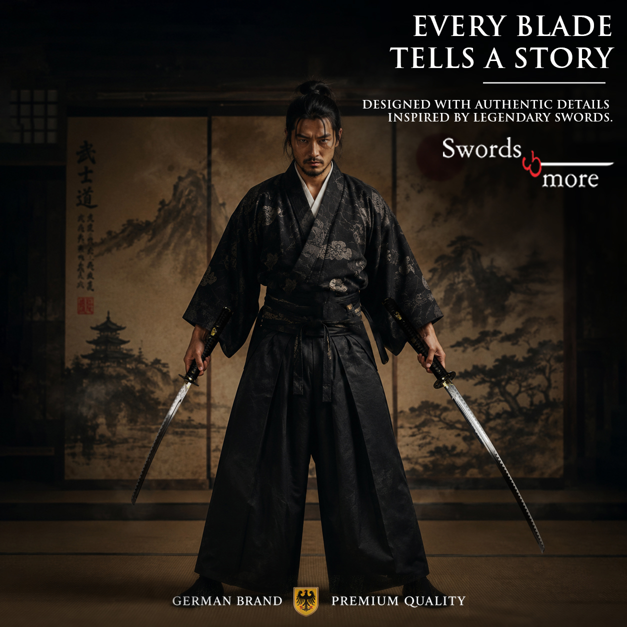 Ghost of Yōtei: "The Wolf's Daisho" – Katana & Wakizashi Set inkl. Doppelständer