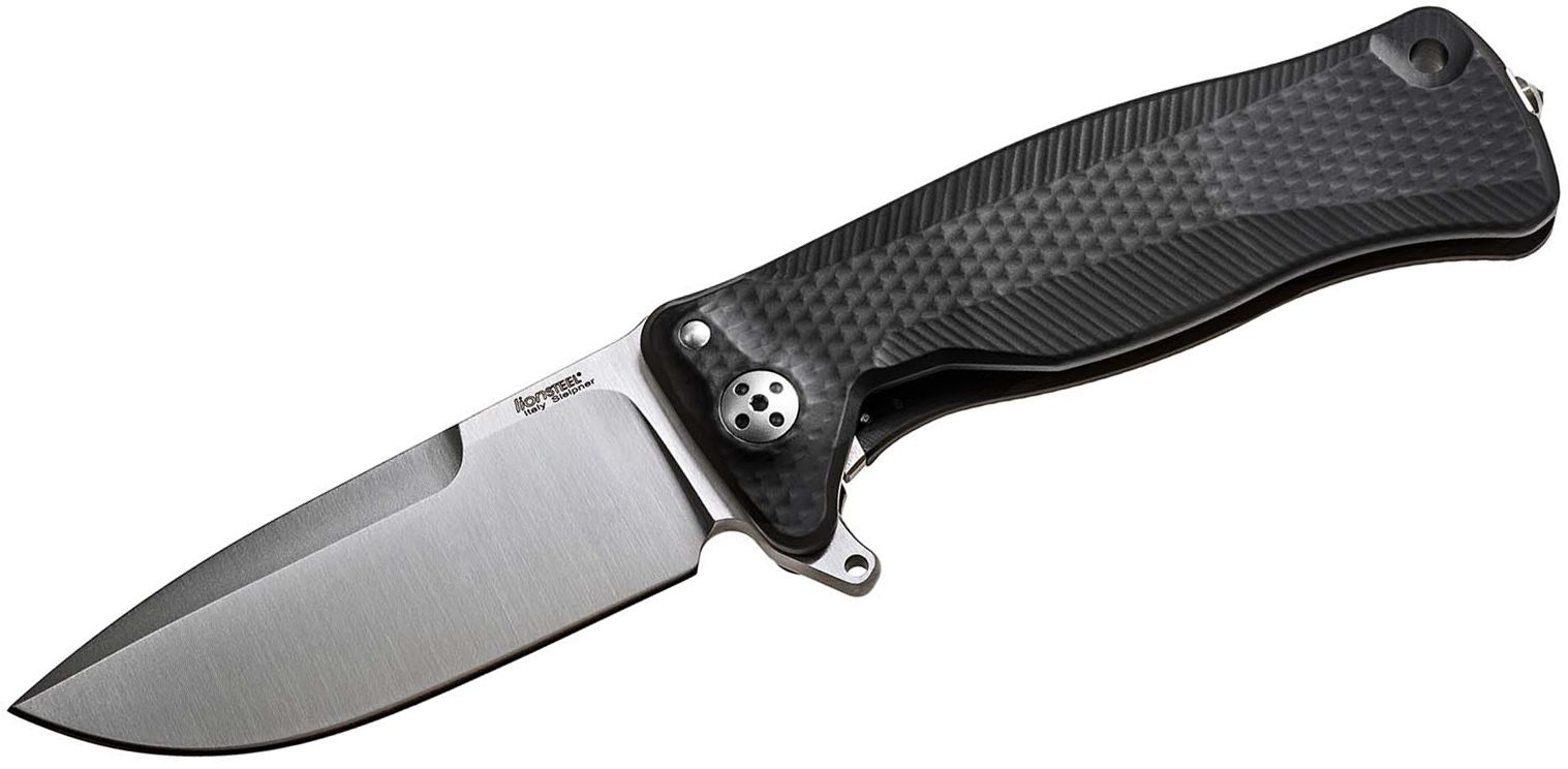 SR-11A BS Integral Flipper, Sleipner Drop Point Blade, Black Aluminum Handle