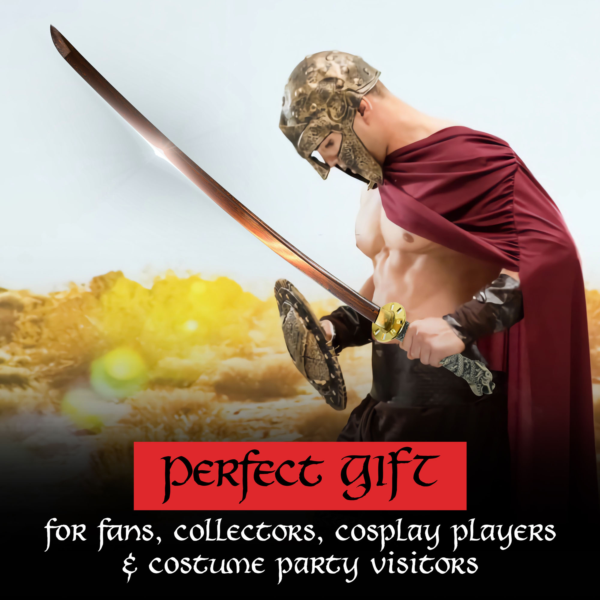 Highlander - Connor MacLeod Katana - handgeschmiedet & gefaltet, Set - Blutdamast Edition Highlander - Connor MacLeod Katana - handgeschmiedet & gefaltet, Set - Blutdamast Edition