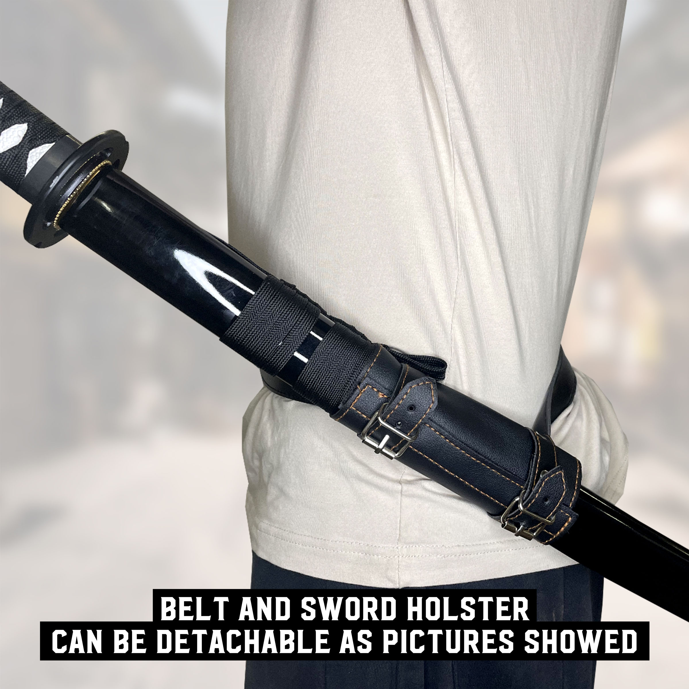 Katana Sword Belt Holder, Black