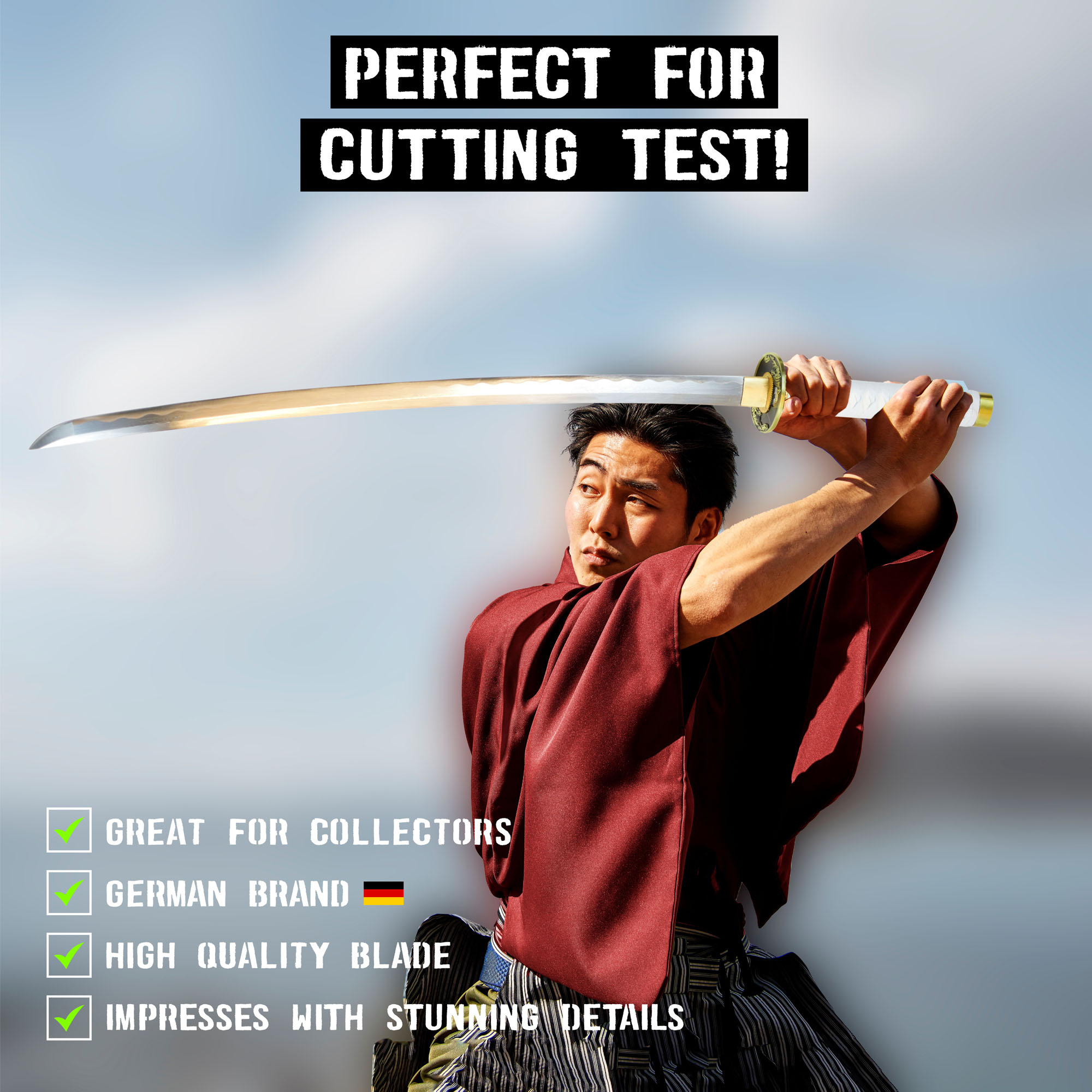 Devil May Cry 3 - Yamato Schwert des Vergil, handgeschmiedet & gefaltet, Set