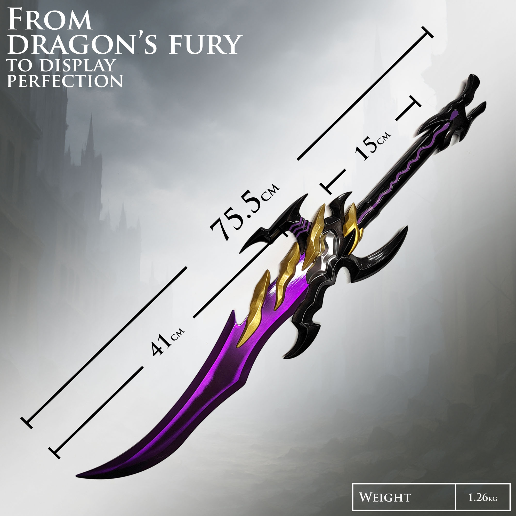 Solo Leveling: Sung Jinwoo's "Antares' Fang" Dagger Replica with Table Stand